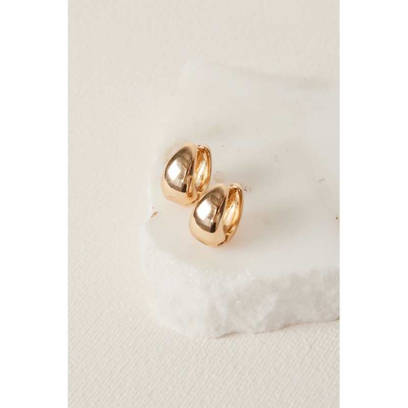 Chunky Oval Gold Earrings