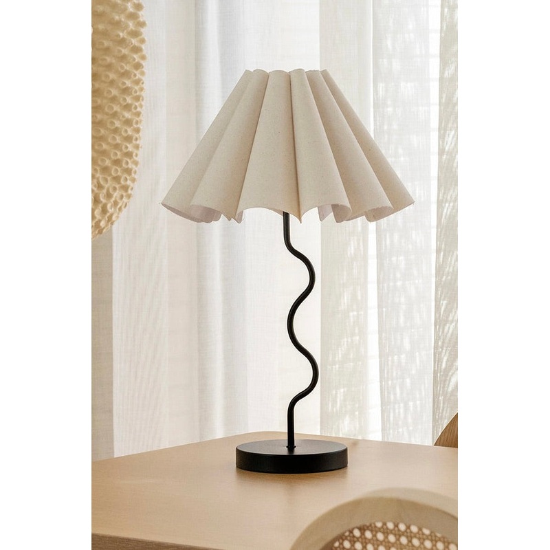 Cora Black Natural Table Lamp