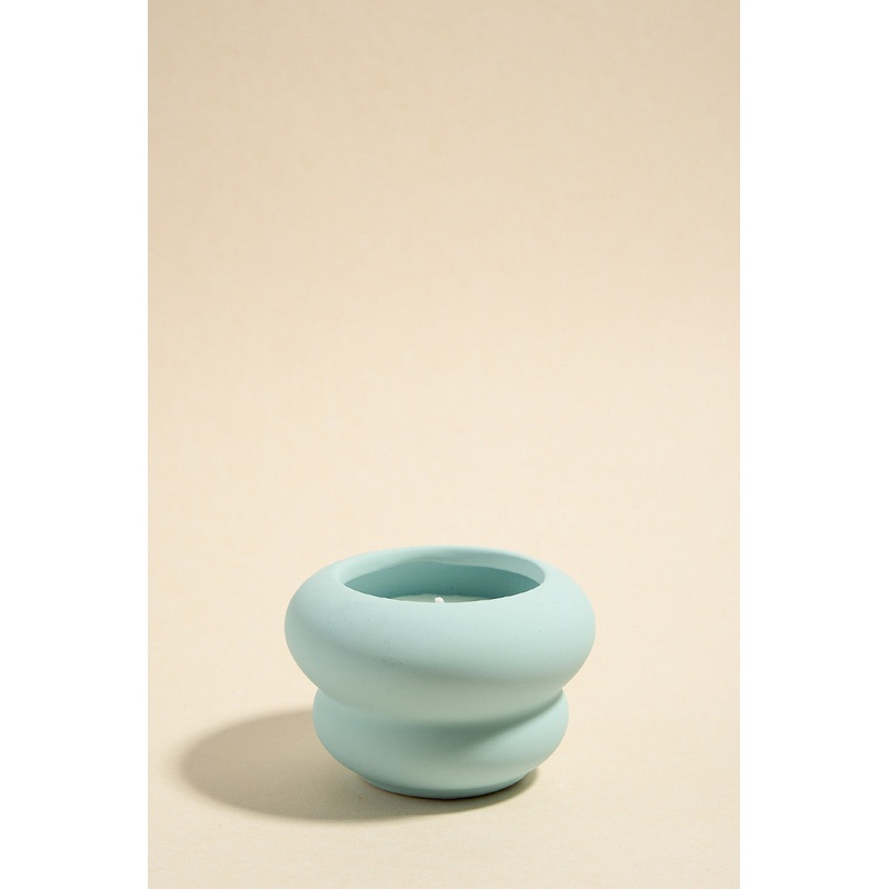Double Bubble Pale Blue Soy Wax Candle