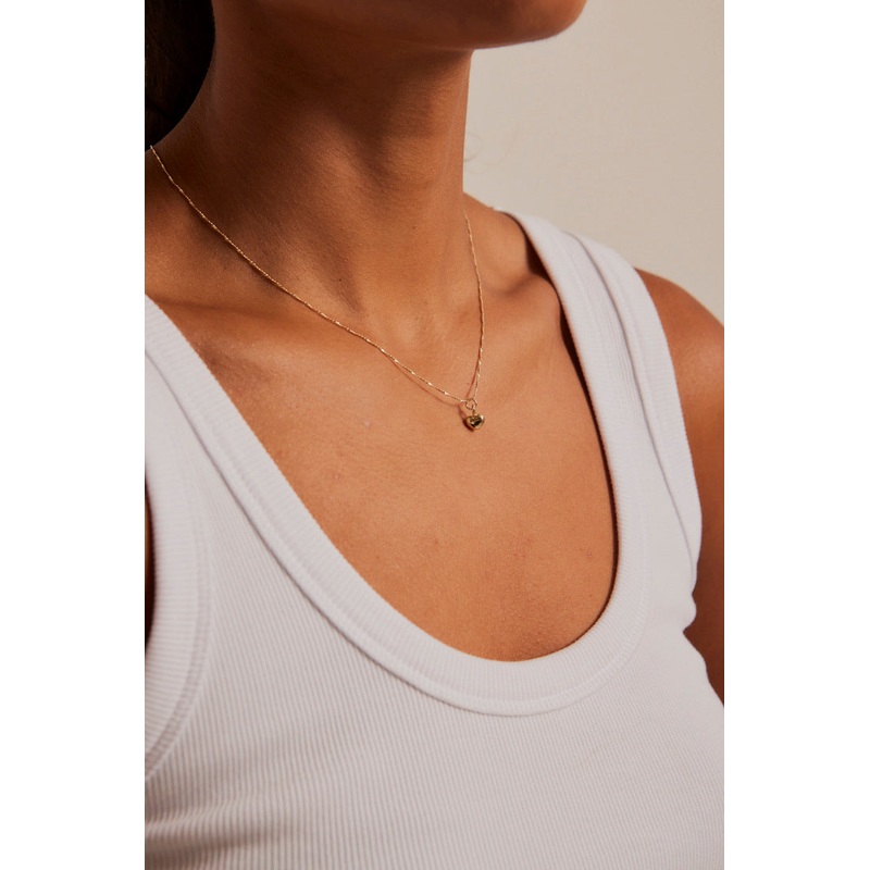 Love Heart Chain Gold Necklace