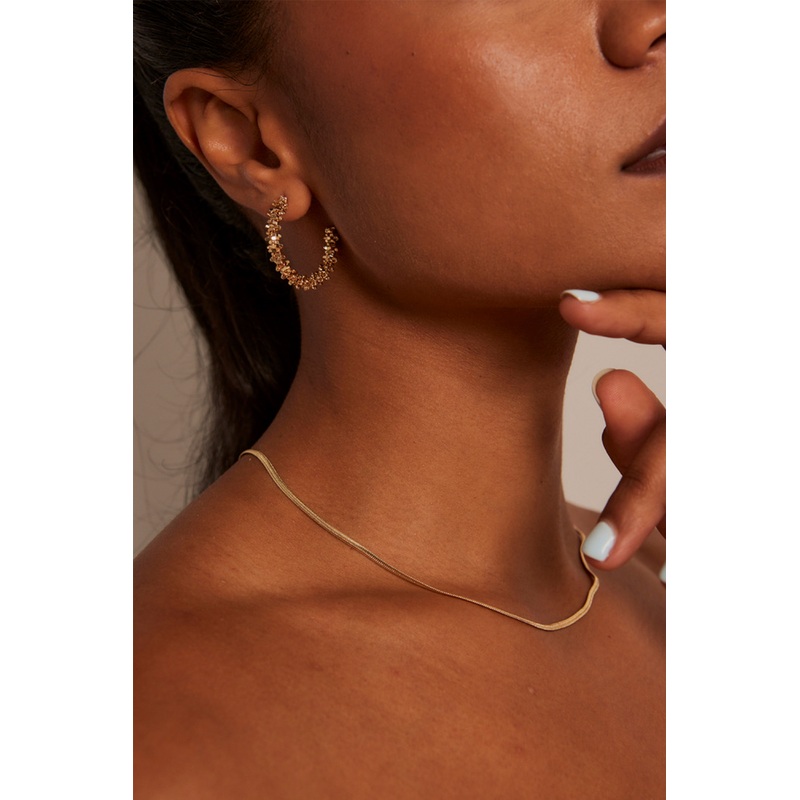Mini Celestial EOL Gold Hoop Earrings