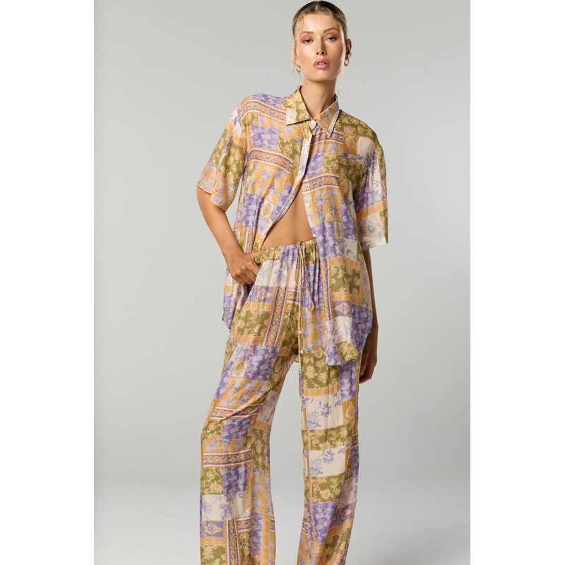 Billie Patchwork Floral Print Shirt