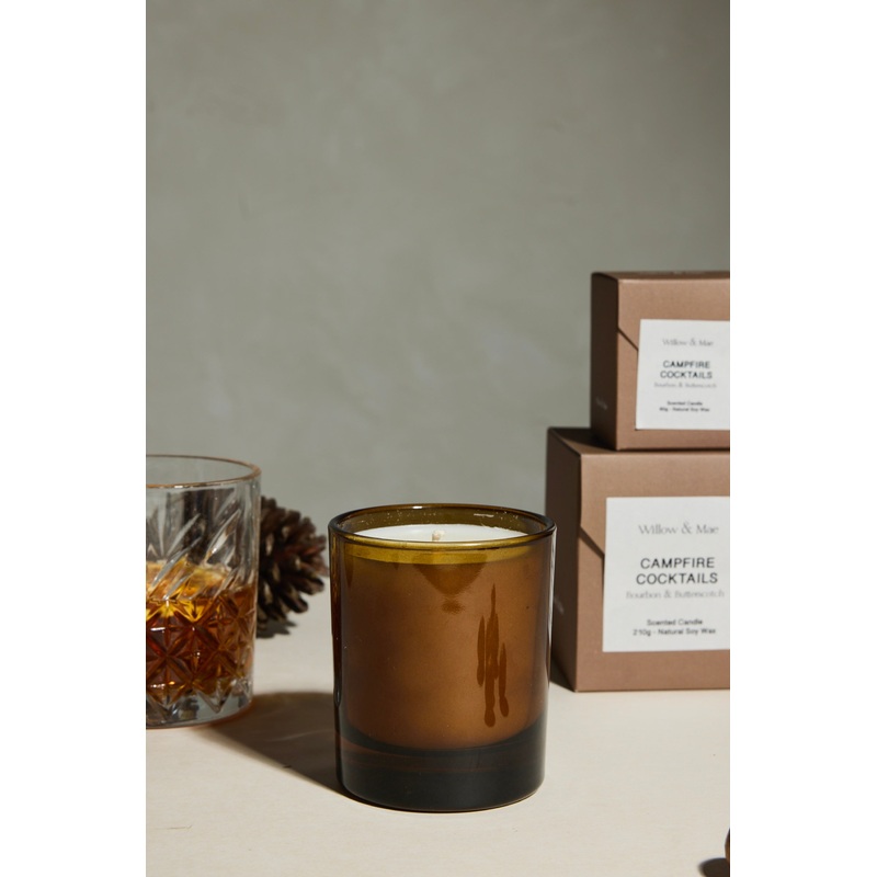 Campfire Cocktails Bourbon + Butterscotch 210g Soy Candle