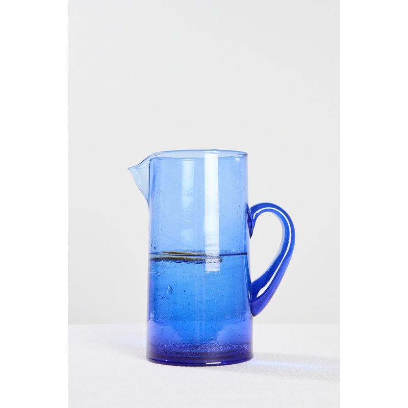 Cobalt Blue Glass Jug 1 Litre