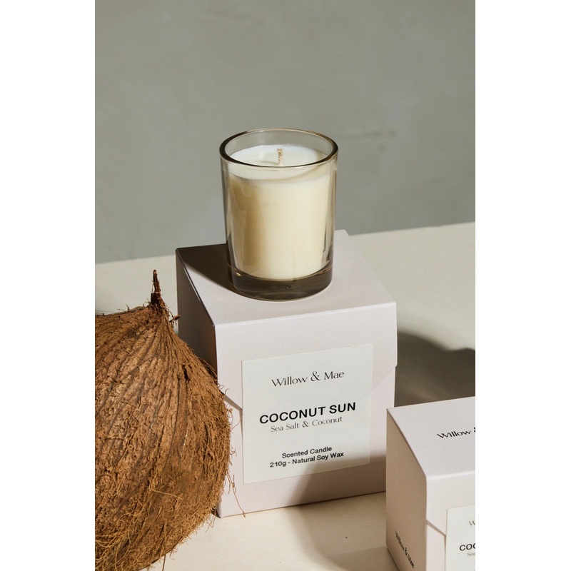 Coconut Sun Sea Salt + Coconut 60g Soy Candle