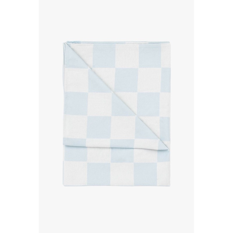 Cove Sky Check Cotton Beach Towel
