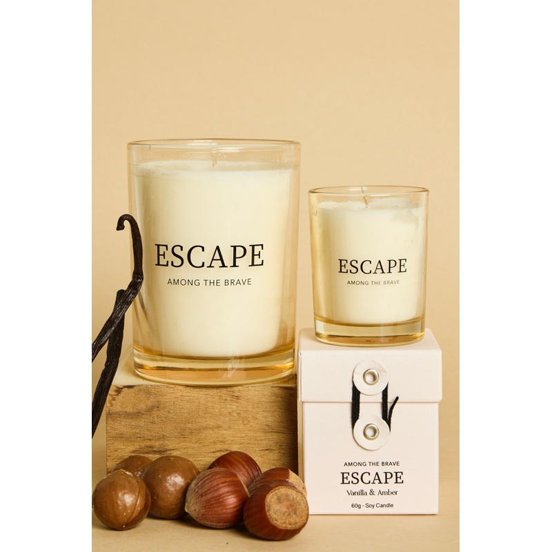 Escape Vanilla + Amber 250g Soy Candle