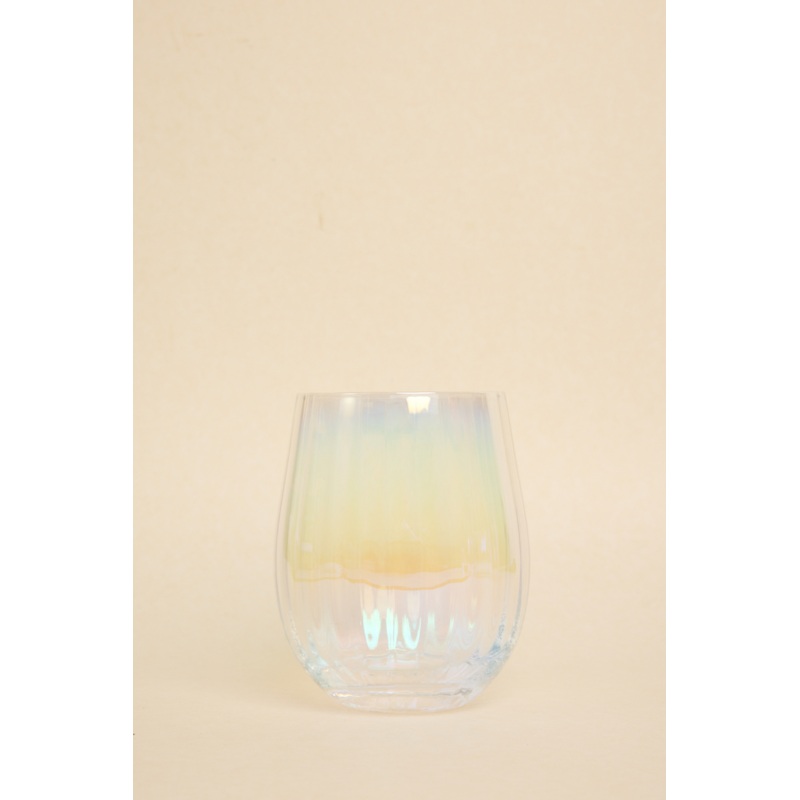 Iridescent Ripple Stemless Glass