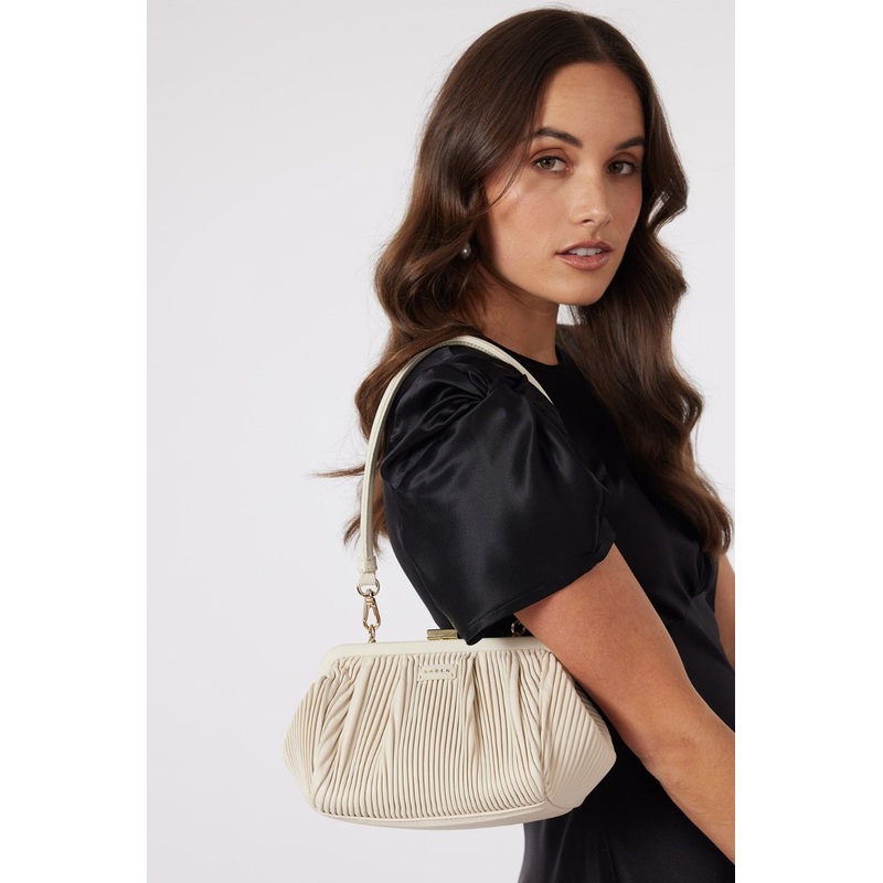 Juliet Alabaster Mini Pleated Shoulder Bag