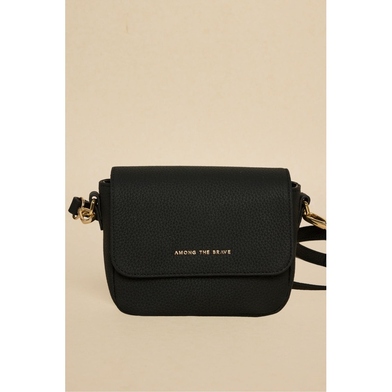 London Black Leather Small Crossbody Bag