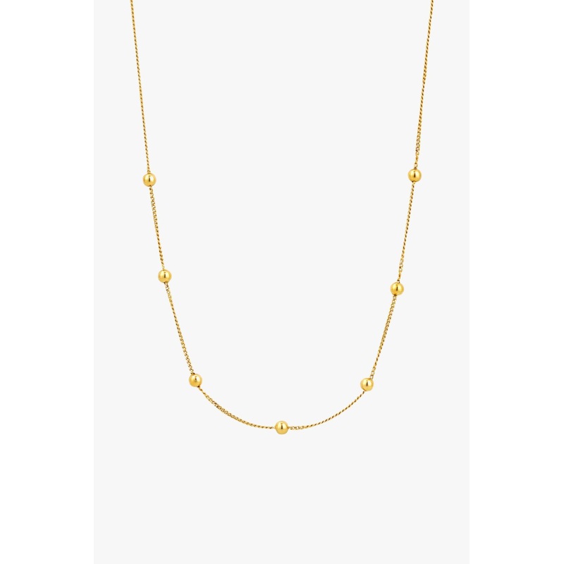 Modern Beaded Gold Necklace