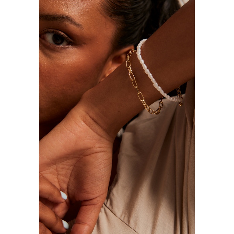 Paper Clip Gold Bracelet