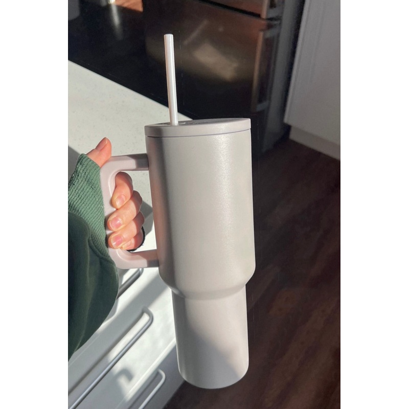 Qwest Almond Latte Insulated with Straw 1.1L Tumbler