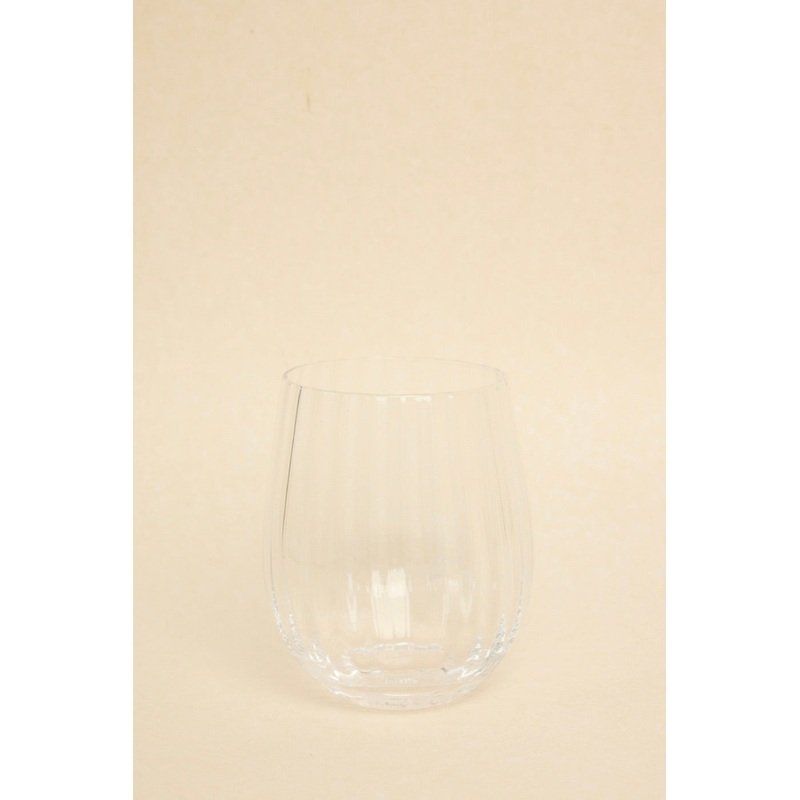 Ripple Clear Stemless Wine Glass