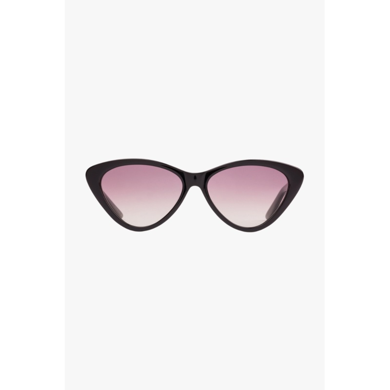 Seduction Black Quartz Gradient Polar Cat Eye Sunglasses