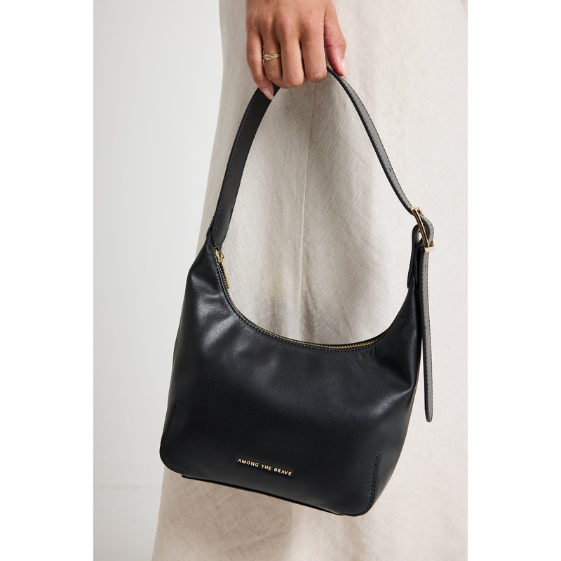 Soho Black Leather Mini Shoulder Bag