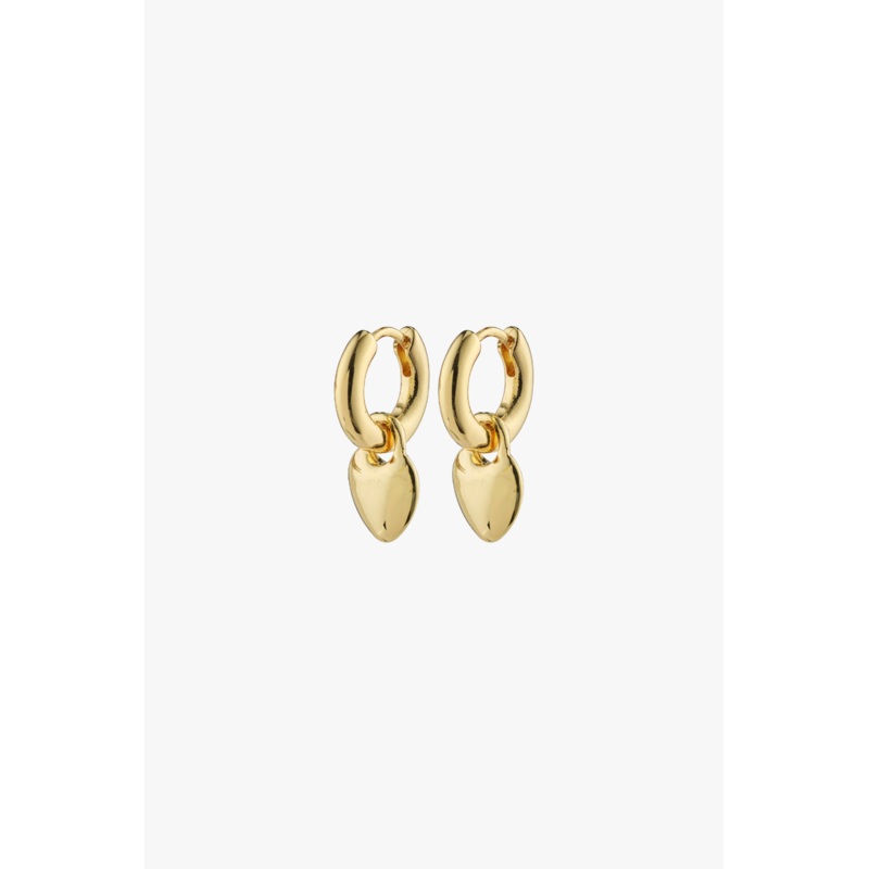 Sophia Gold Heart EOL Hoop Earrings