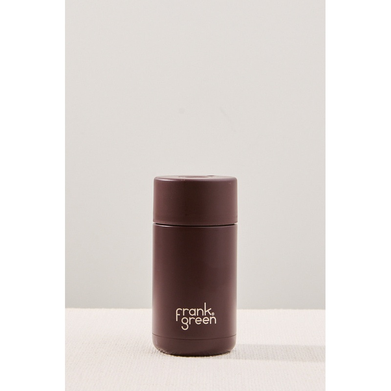 Stainless Steel with Push Button Lid Chocolate 12oz Ceramic Cup