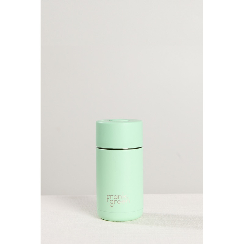 Stainless Steel with Push Button Lid Mint Gelato 12oz Ceramic Cup