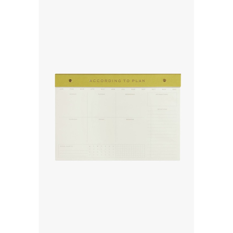 Weekly Notepad Matcha According to Plan