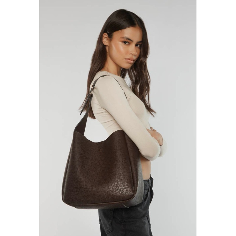 Zozo Chocolate Pebble Slouch Tote Bag