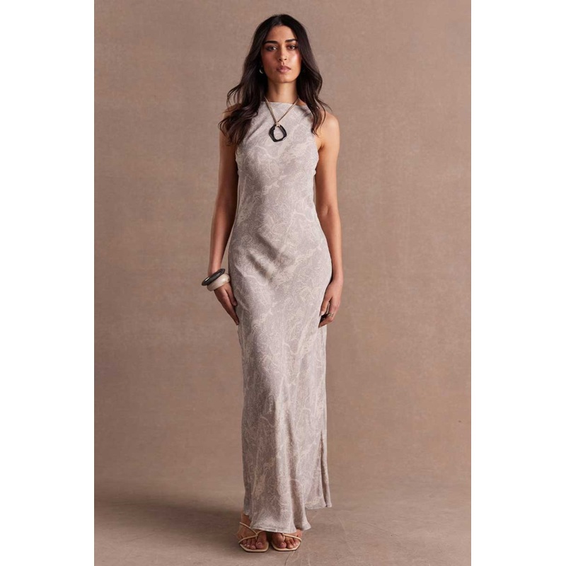 Inara Reversible Shadow Grey Maxi Dress