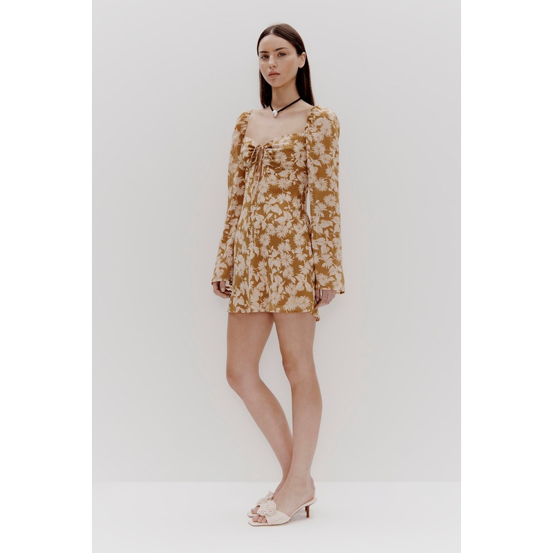 Leona Golden Daisy LS Mini Dress