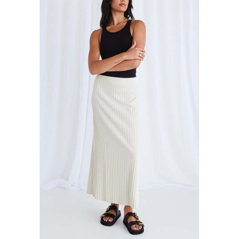 Luck Bone Rib Knit Skirt