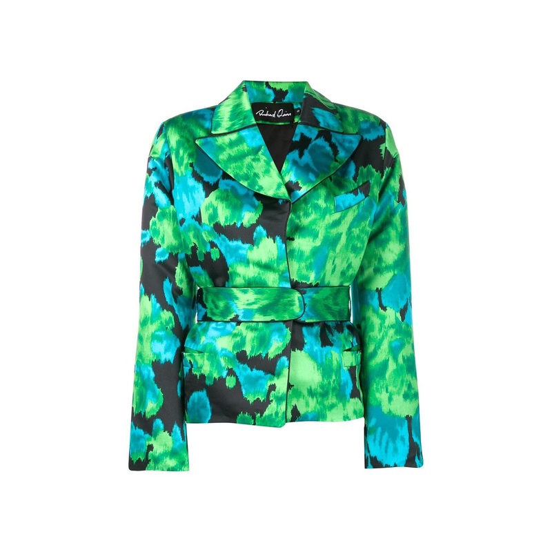 Richard Quinn Floral Print Cinched Jacket