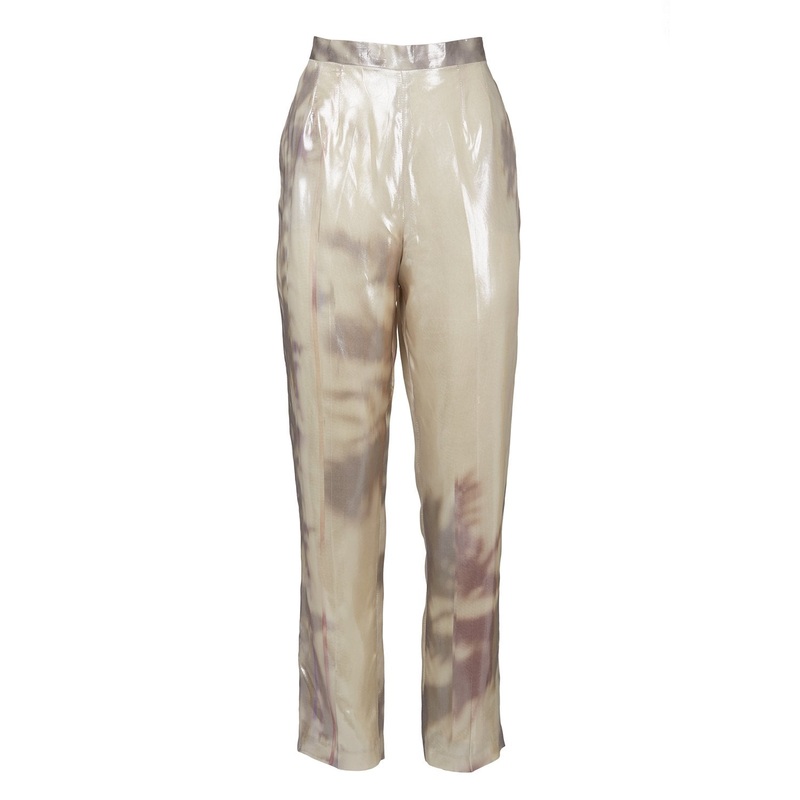 Yufash Liquid Metal Print Trousers