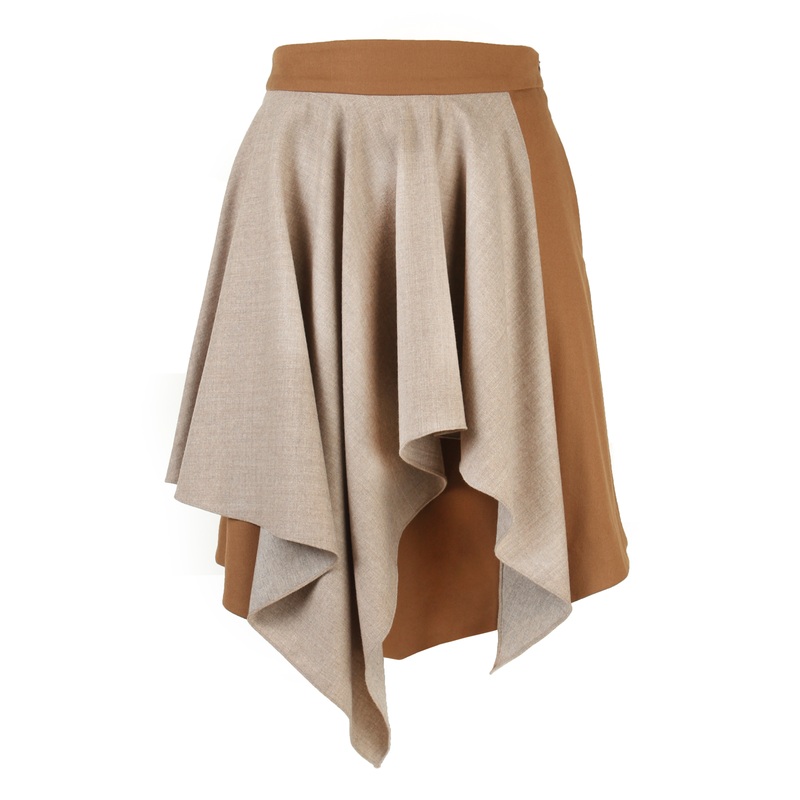2WN Enid Two-tier Draped Skirt