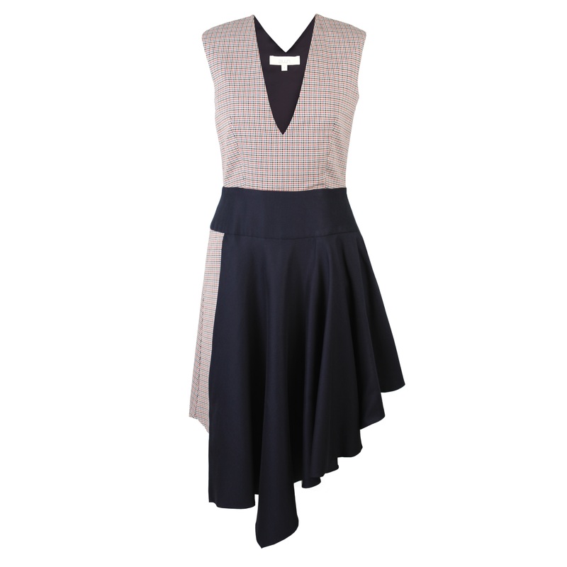 2WN Freja Color-Blocked V-neck Sleeveless Dress