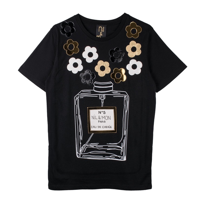 Nil & Mon T-shirt Black Roses