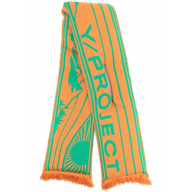 Y/Project logo embroidered scarf