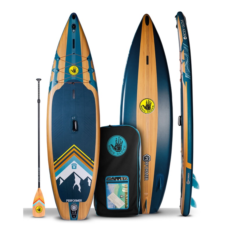 2022 Performer 11′ Inflatable Paddle Board – Blue/Wood