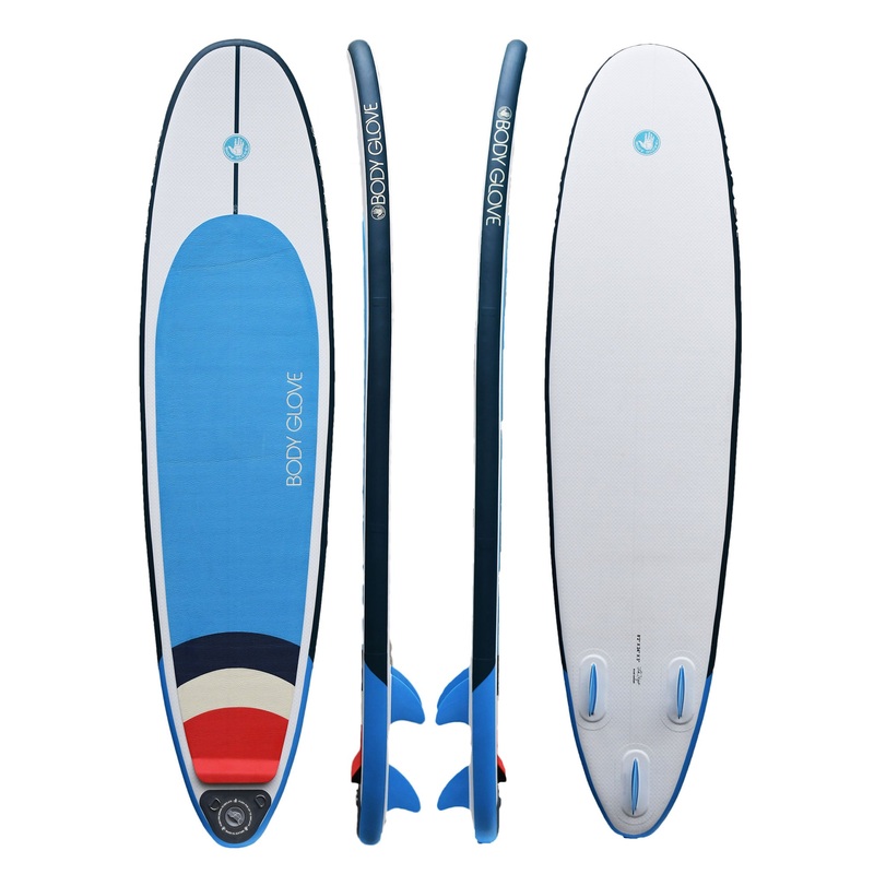 EZ 8’2″ Inflatable Longboard Surfboard – Blue/Green