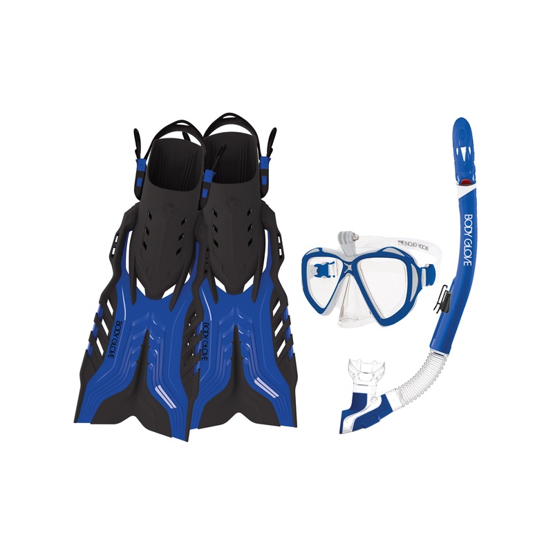 Passage Mask/Snorkel/Fin Snorkeling Set – Blue/Clear