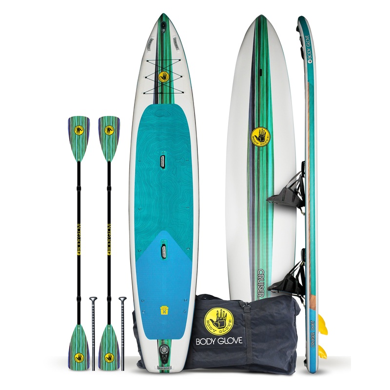 Cruiser Duet 15′ Inflatable Combo Paddle Board Kayak – Teal/Wood