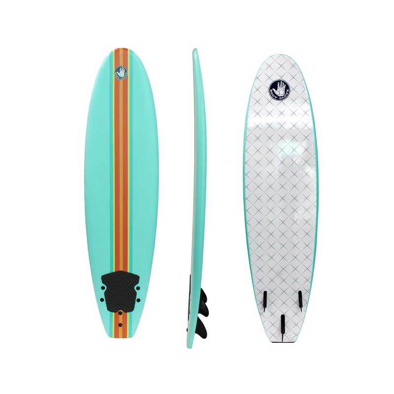Daily 7’6″ Soft-Top Surfboard with Removable Fins