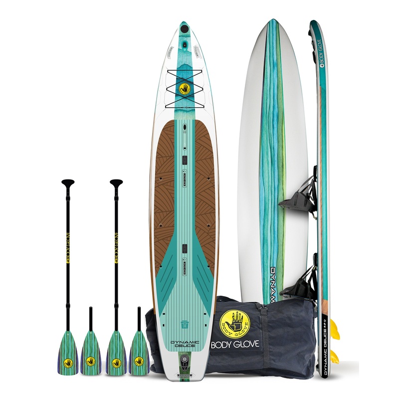 Dynamic Deuce 15′ Inflatable Combo Paddle Board Kayak – Blue/Green