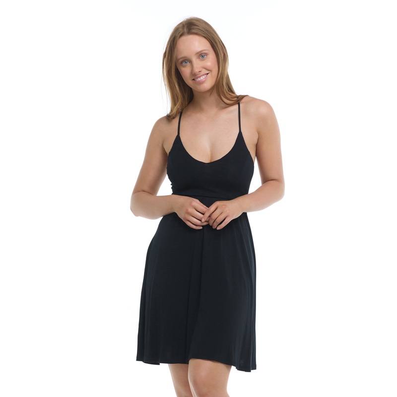 Ivy Cover-Up Dress – Black