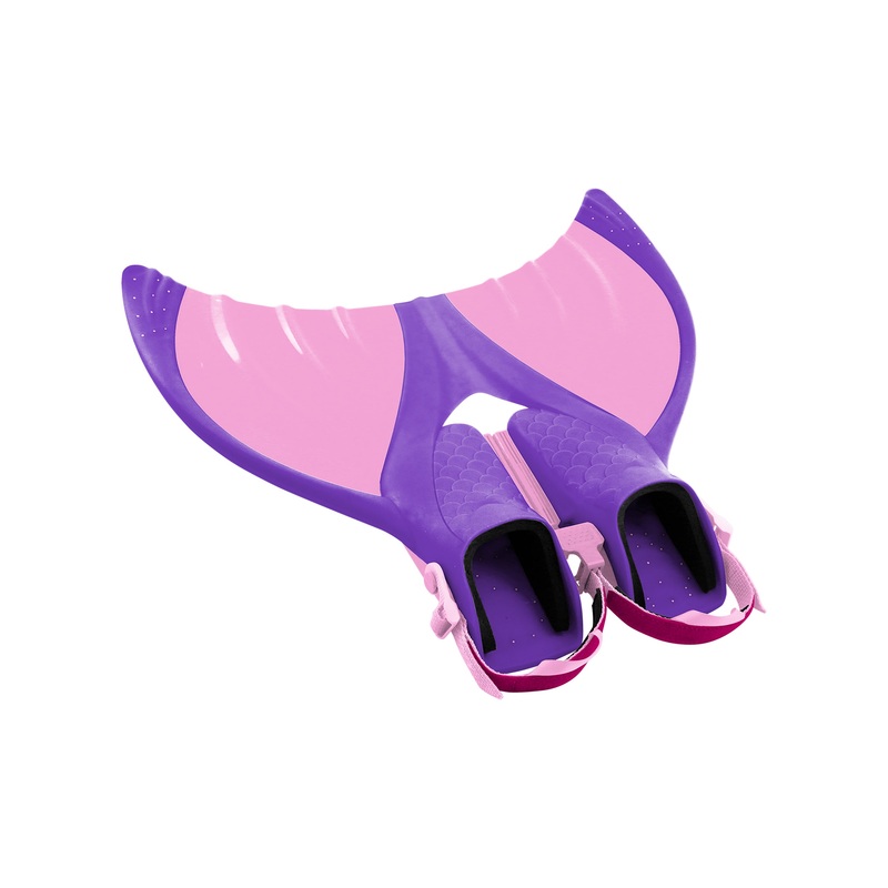 Kid’s Mermaid Linden Foldable Travel Monofin – Pink/Purple