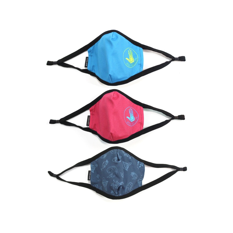 Kids’ 3-Piece Face Mask Set – Blue, Pink, Blue Print