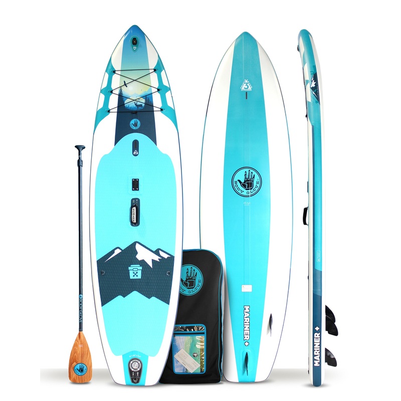 Mariner+ 11′ Inflatable Paddle Board – Aqua/White