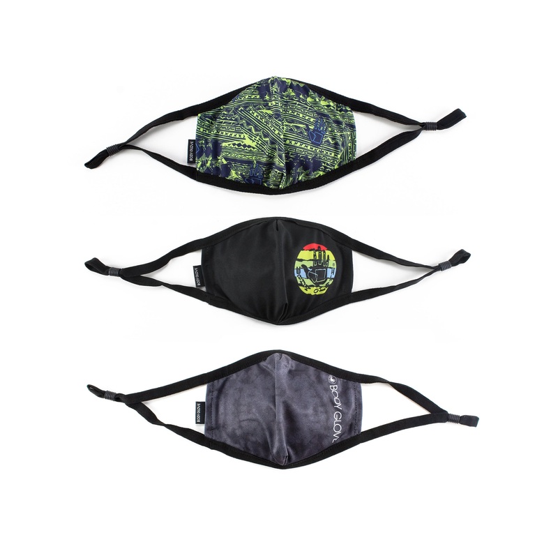 Men’s 3-Piece Face Mask Set – Abstract, Solid with Logo, Tie Dye