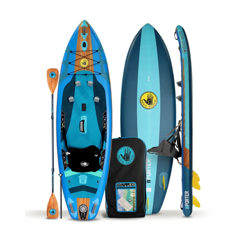 Porter 9’6″ Inflatable Paddle Board – Blue/Navy