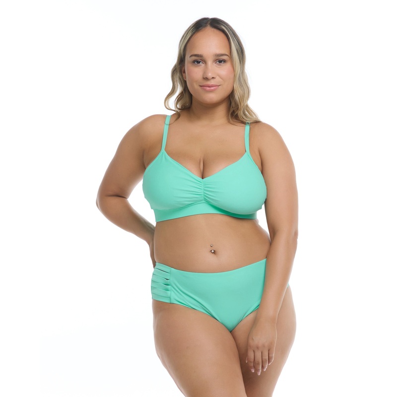 Smoothies Drew Plus Size Swim Top – Sea Mist