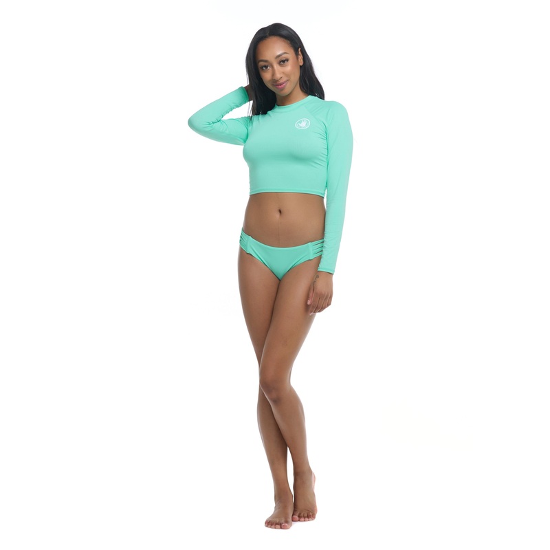 Smoothies Let It Be Cross-Over Rash Guard – Sea Mist