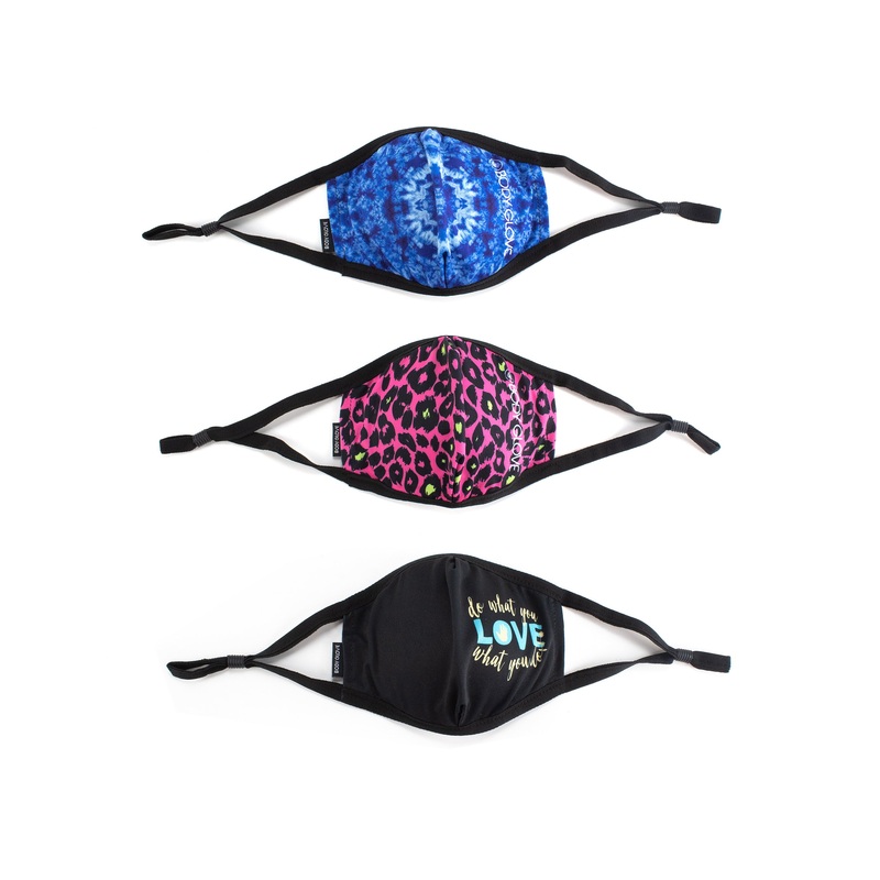 Women’s 3-Piece Face Mask Set – Tie Dye, Leopard, Love
