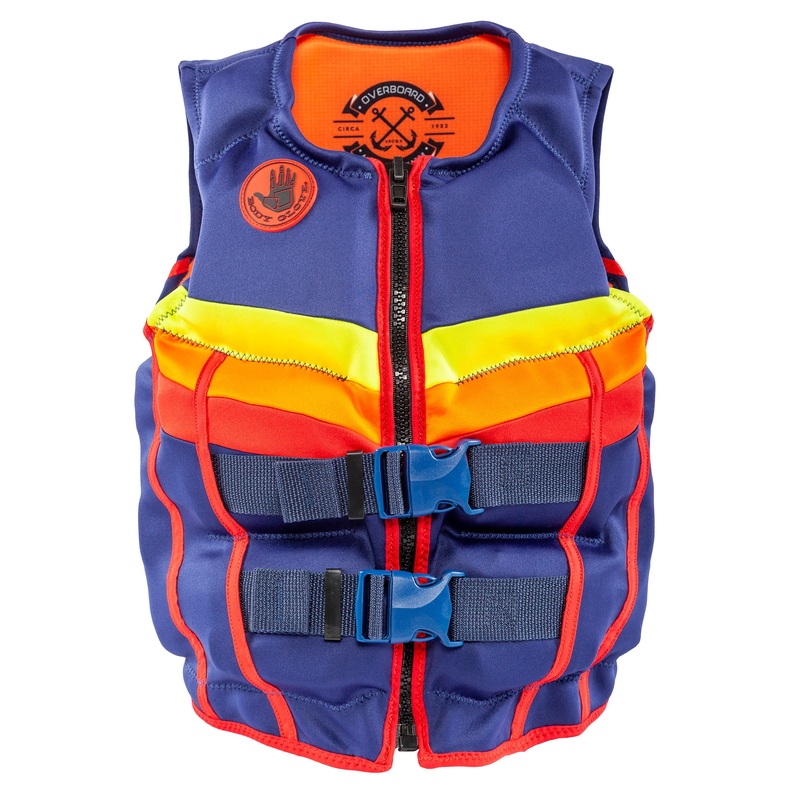 Youth Overboard USCGA + TCA Ride PFD – Navy/Orange